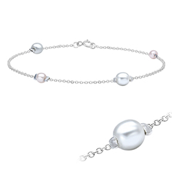Sweet Pearls Silver Anklet ANK-322
